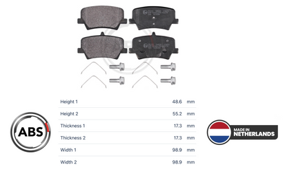 Volvo 35222 - Brake Pad Set, disc brake, rear OE: 32276934