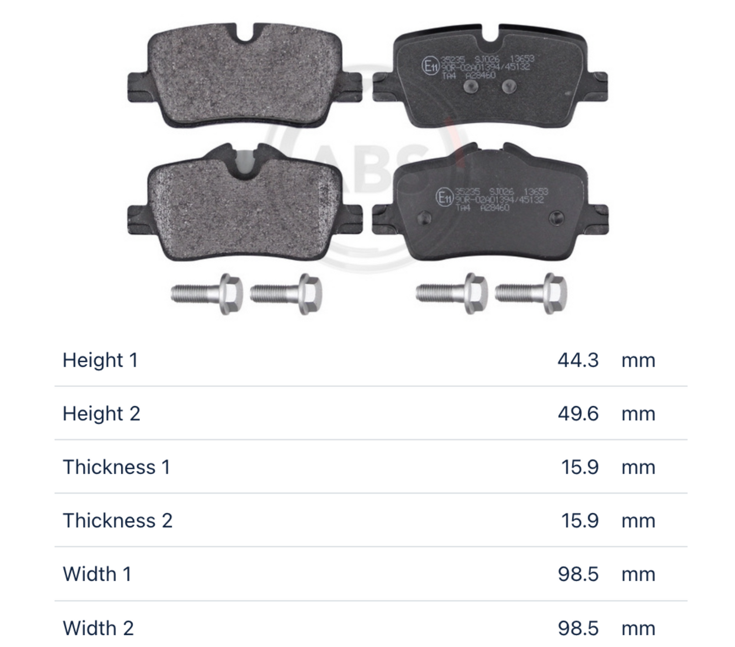BMW 35235 - Brake Pad Set, disc brake, rear OE: 34208844393