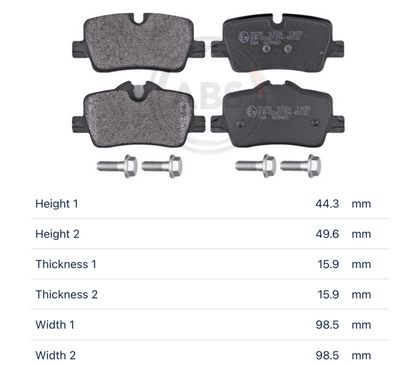 BMW 35235 - Brake Pad Set, disc brake, rear OE: 34208844393