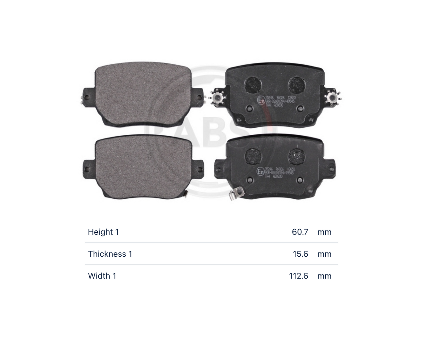 Tesla 35246 - Brake Pad Set, disc brake, rear OE: 8008246-00-D