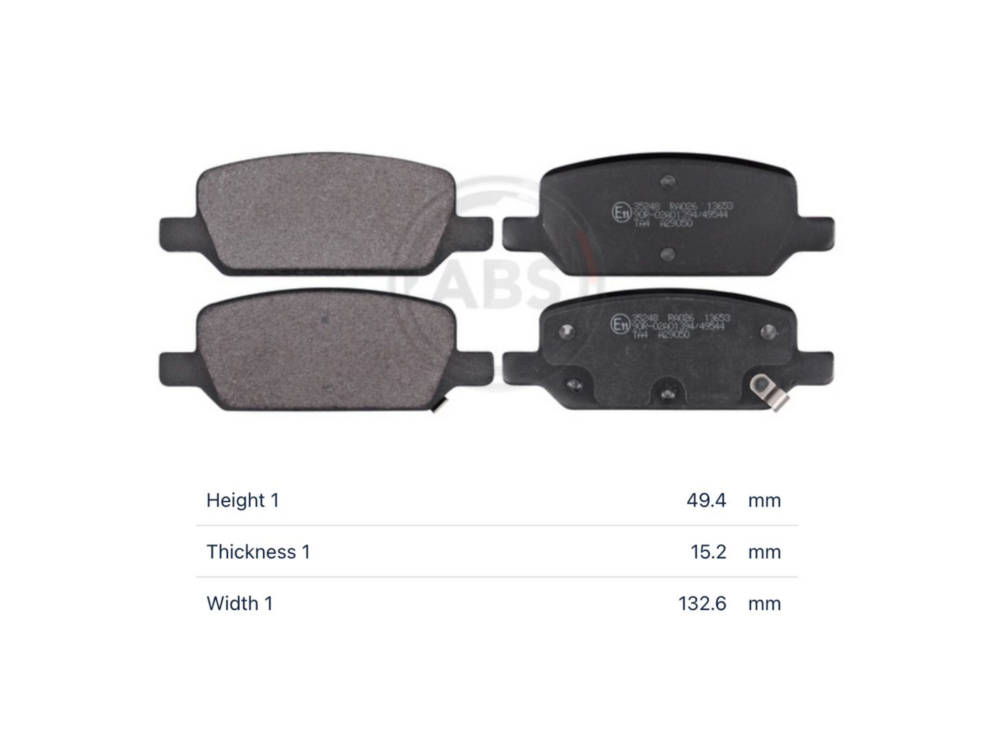 Tesla 35248 - Brake Pad Set, disc brake, rear OE: 8008293-00-A