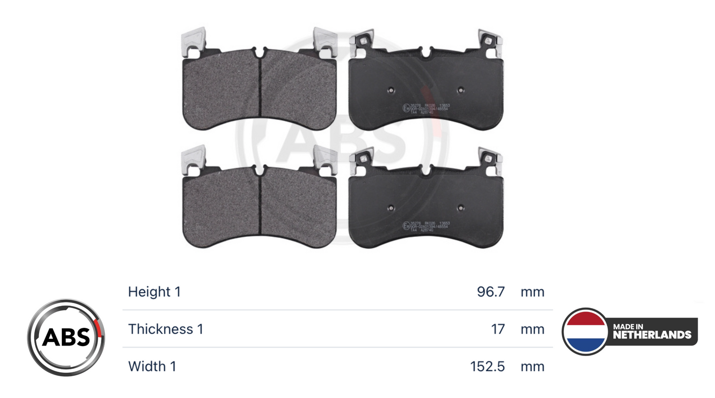 Land Rover 35276 - Brake Pad Set, disc brake, front OE: LR157174