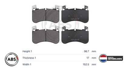 Land Rover 35276 - Brake Pad Set, disc brake, front OE: LR157174