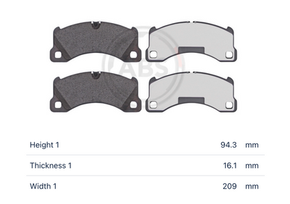 VAG Audi Volkswagen 37695 - Brake Pad Set, disc brake, rear OE: 4M0 698 451 BF  9J1 698 151