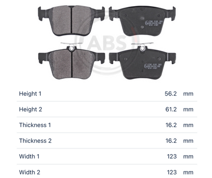 VAG Audi Volkswagen 37965 - Brake Pad Set, disc brake, rear OE: 3Q0 698 451 M   3Q0 698 451 J