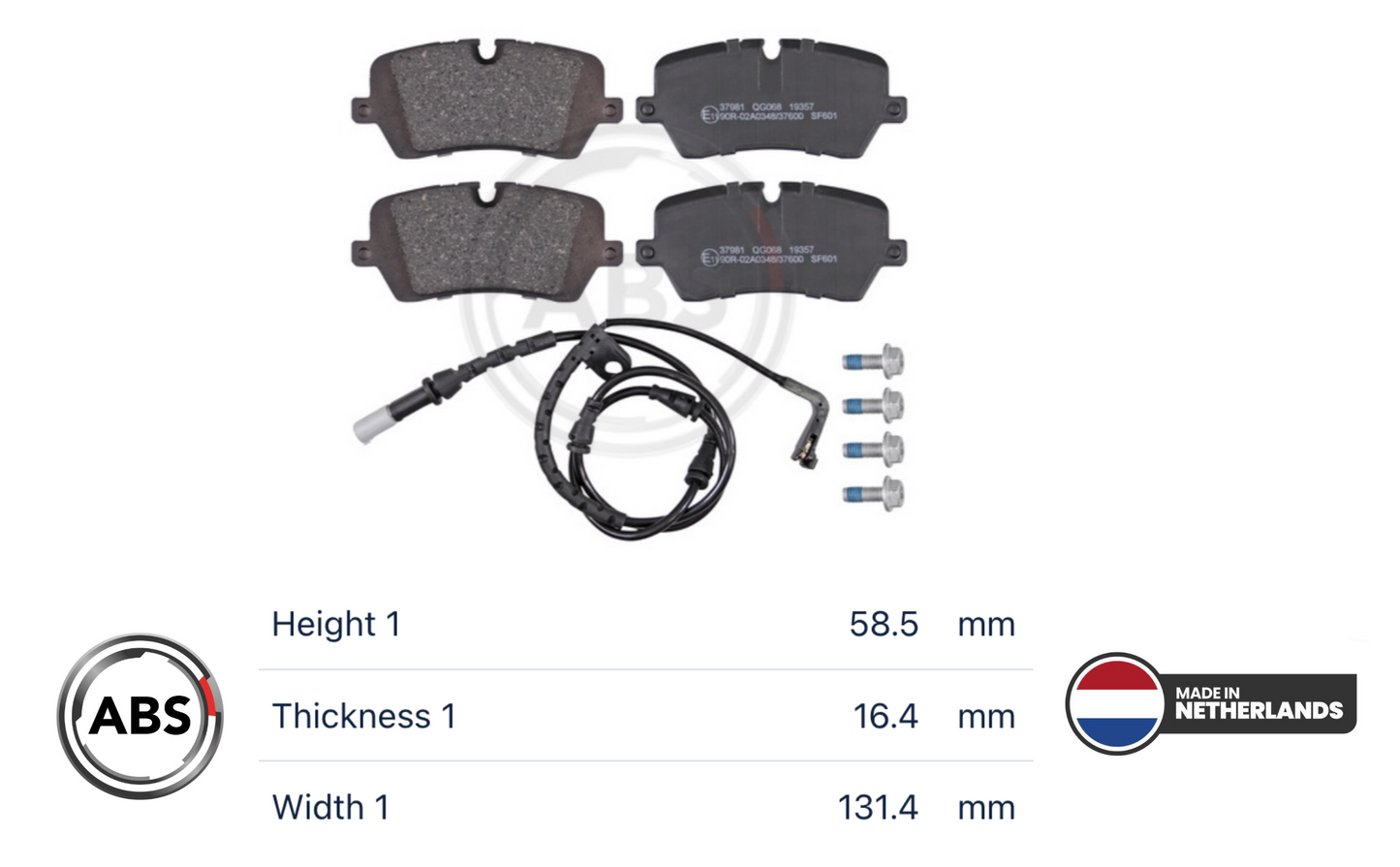Land Rover 37981 - Brake Pad Set, disc brake, rear OE: LR162042   LR079910