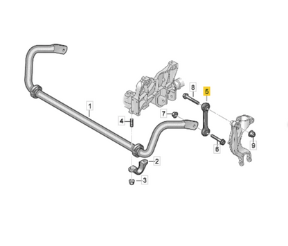 VAG Audi Volkswagen L29681 Rod/Strut, stabilizer LH/RH OE: 4M0 411 317L / 4M0 411 317J