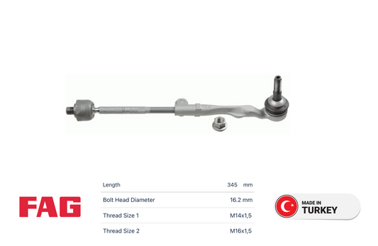 BMW 840 1453 10 Side Rod RH OE: 32106868689  32106868687