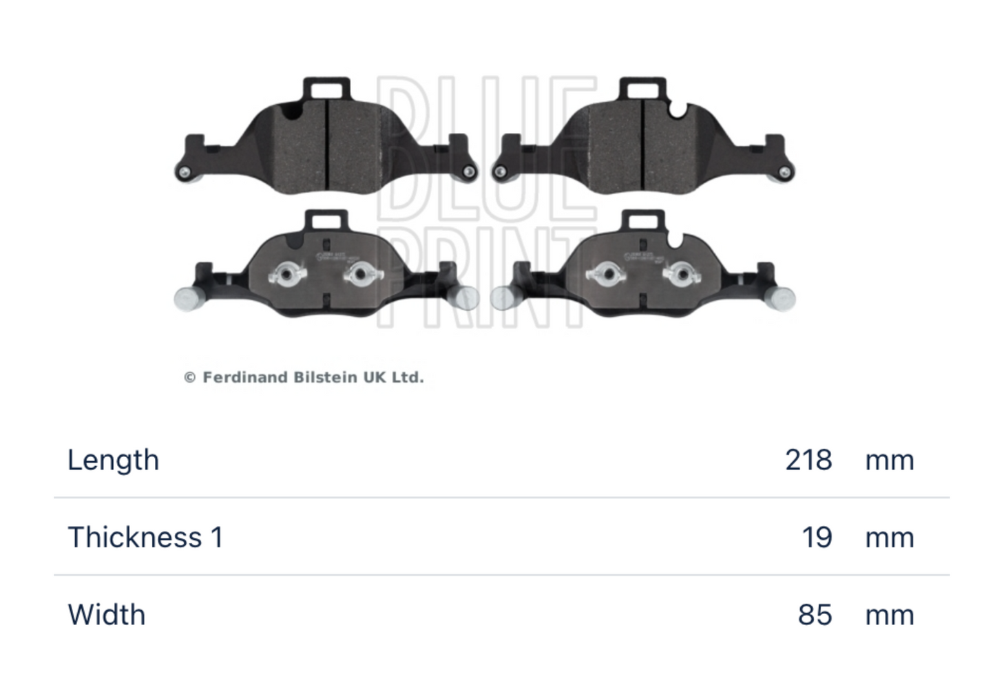 BMW ADB114229 - Brake Pad Set, disc brake, front OE: 34106898192