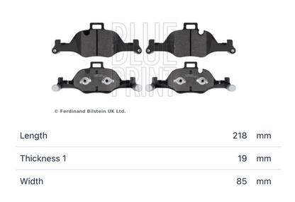 BMW ADB114229 - Brake Pad Set, disc brake, front OE: 34106898192