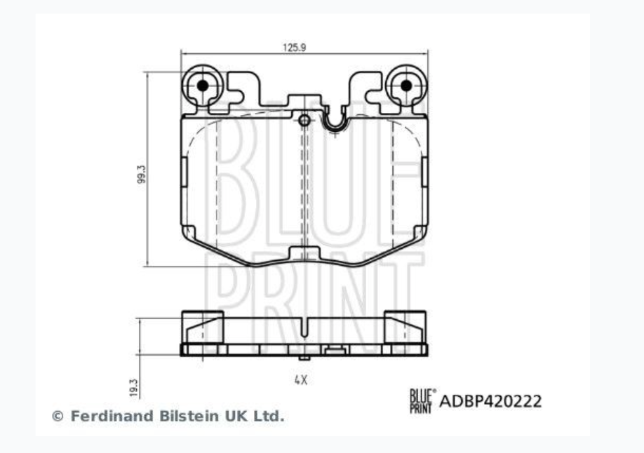 BMW ADBP420222 - Brake Pad Set, disc brake, front OE: 34108844368