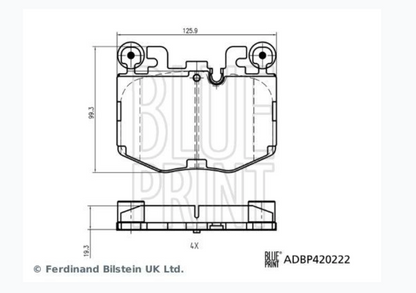 BMW ADBP420222 - Brake Pad Set, disc brake, front OE: 34108844368