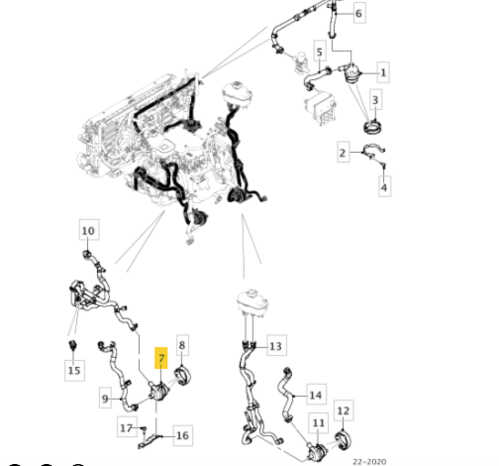 Jaguar J9D1109 - Auxiliary Water Pump OE: J9D1109