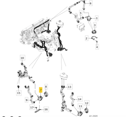 Jaguar J9D1109 - Auxiliary Water Pump OE: J9D1109