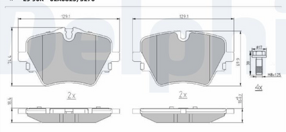 BMW MINI LP3883 - Brake Pad Set, disc brake, front OE: 34108837151