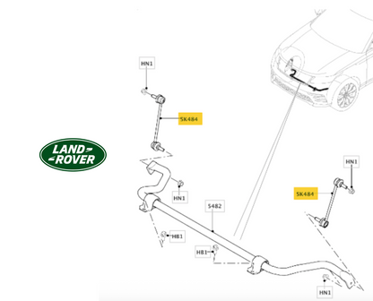 Jaguar Land Rover TC6960 Rod/Strut, stabilizer OE: LR090522  T4A8238