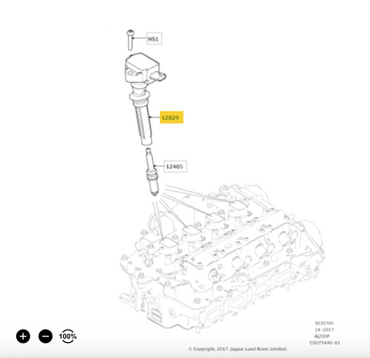 Land Rover 10922 Ignition Coil OE: LR091616