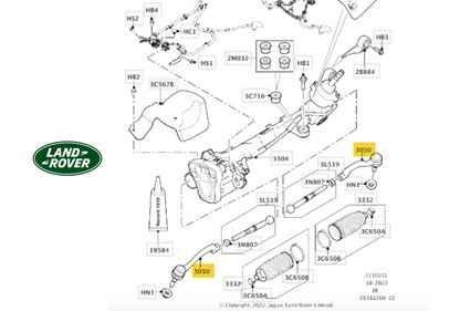 Jaguar Land Rover VKDY 317011 Tie Rod End LH/RH OE: LR111480   T4A28746