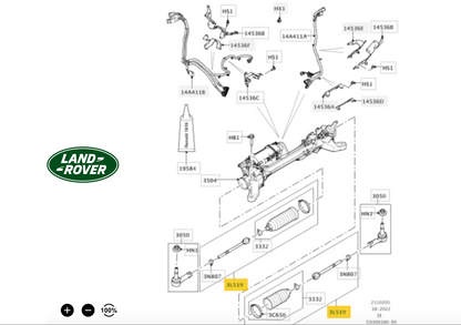 Land Rover TA3681 Tie Rod Axle Joint LH/RH OE: LR129168