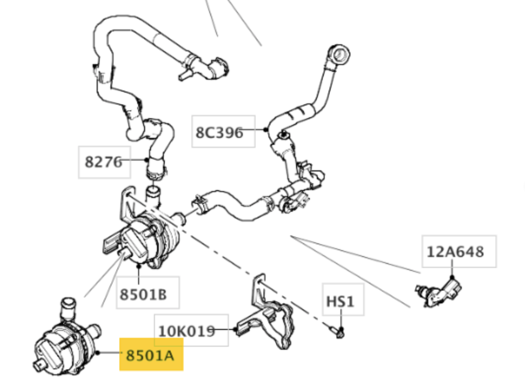 Land Rover LR153970 - Auxiliary Water Pump OE: LR153970