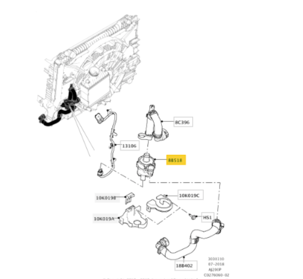 Land Rover LR166720 - Auxiliary Water Pump OE: LR166720