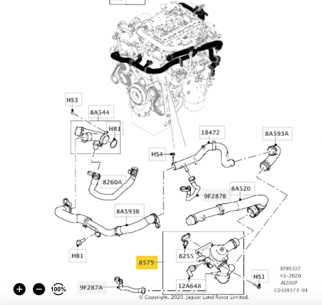 Land Rover 602 310 - Thermostat, coolant OE: LR175392   LR171745