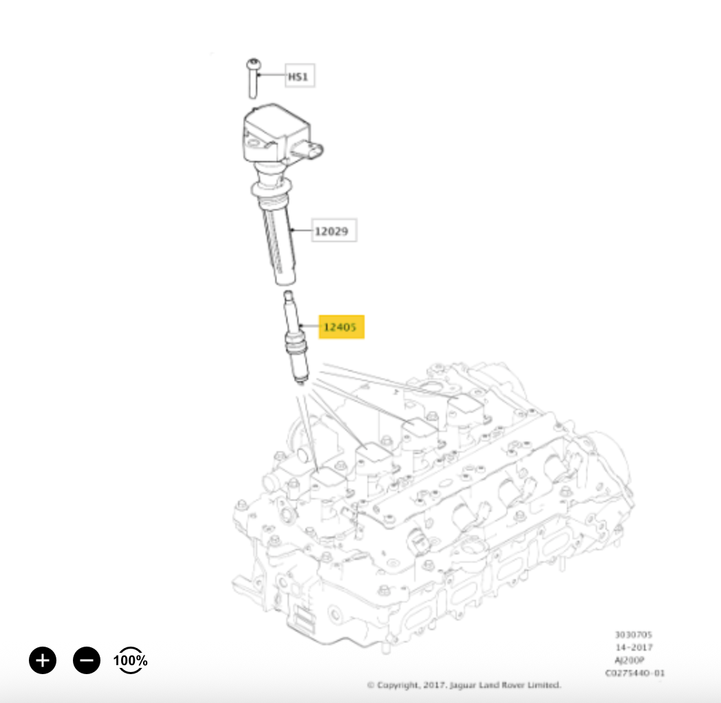 Land Rover OE277 Spark Plug OE: LR178881