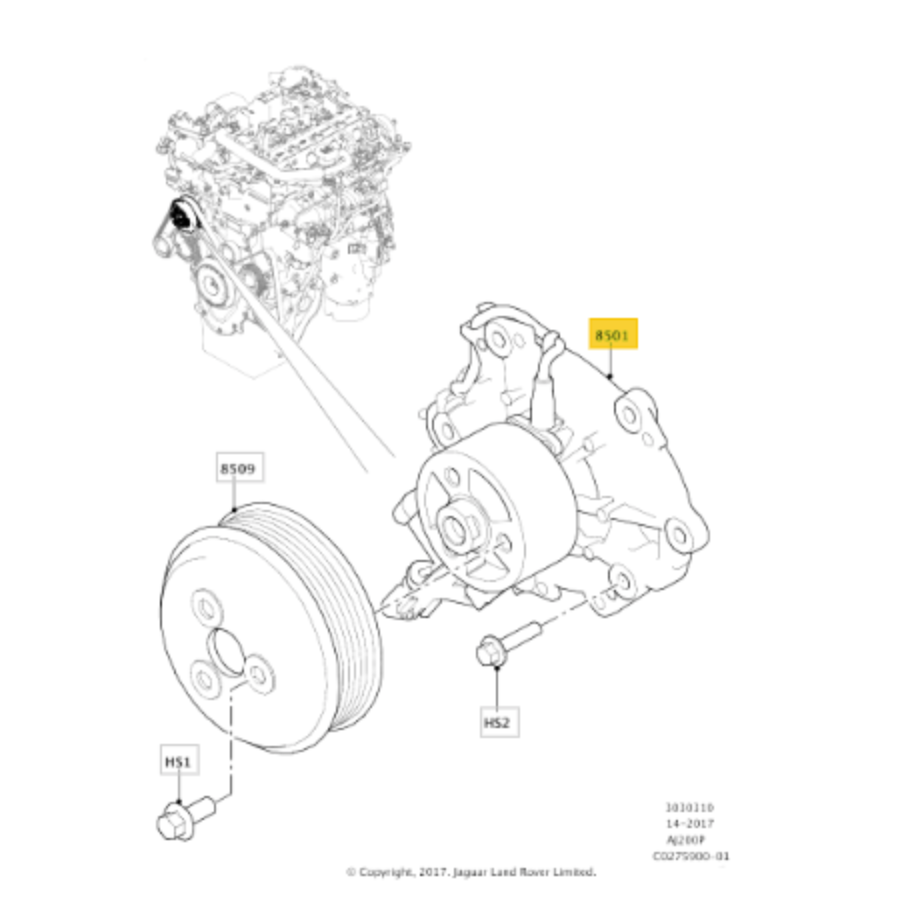 Land Rover LR189053 - Water Pump OE: LR189053  LR123392