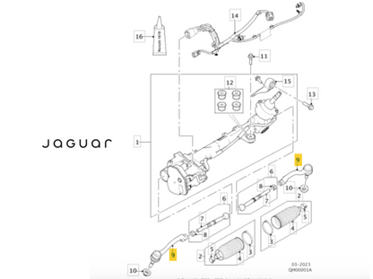 Jaguar Land Rover VKDY 317011 Tie Rod End LH/RH OE: LR111480   T4A28746