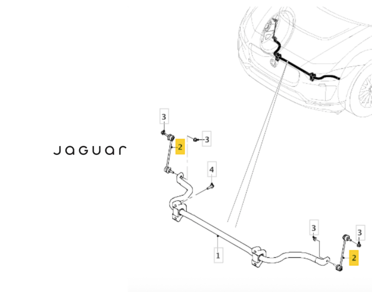 Jaguar Land Rover TC6960 Rod/Strut, stabilizer OE: LR090522  T4A8238