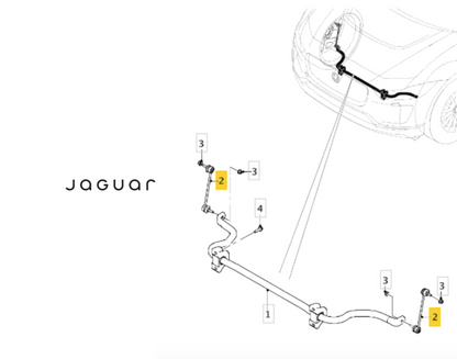Jaguar Land Rover TC6960 Rod/Strut, stabilizer OE: LR090522  T4A8238
