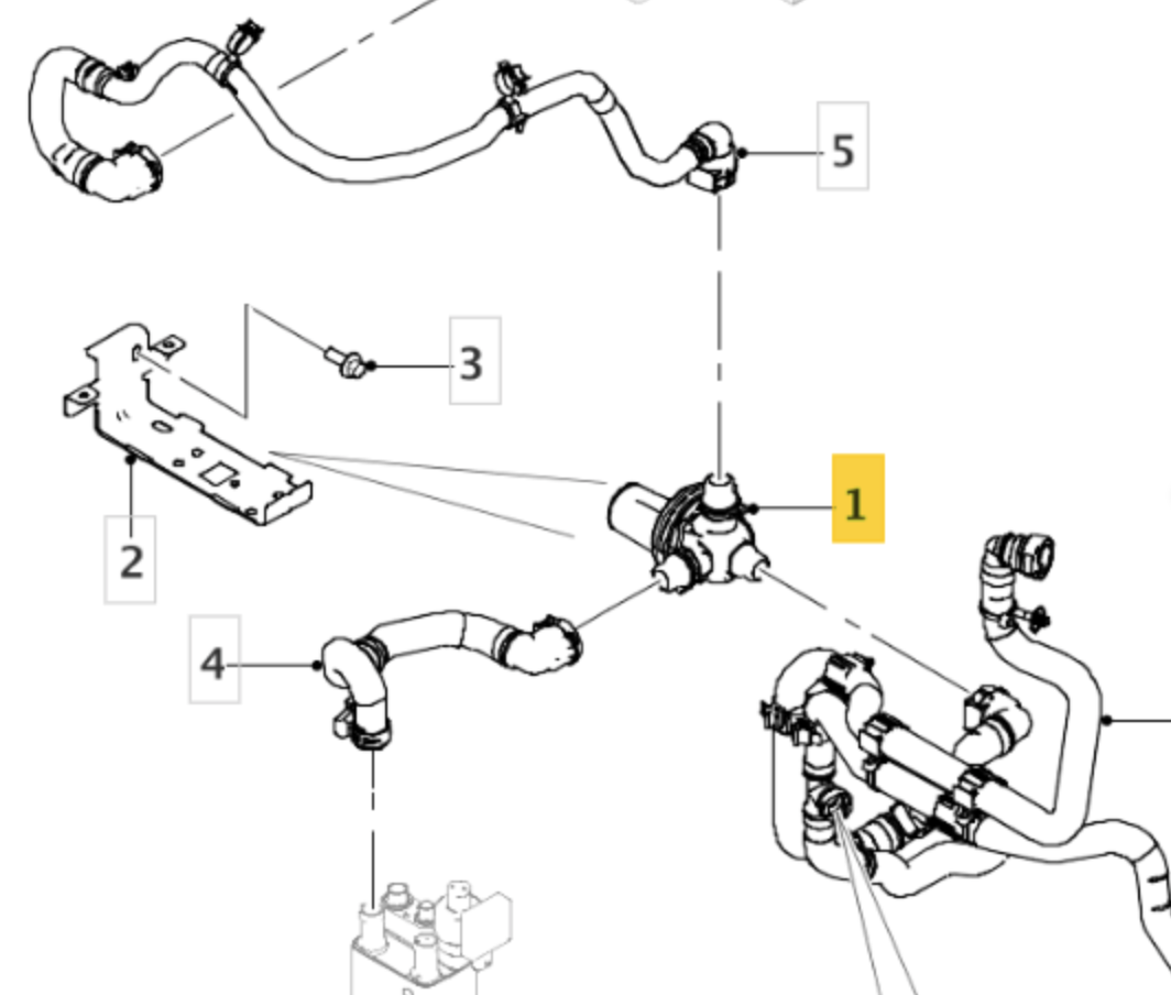 Jaguar T4K4643 - Control Valve, thermostat OE: T4K4643