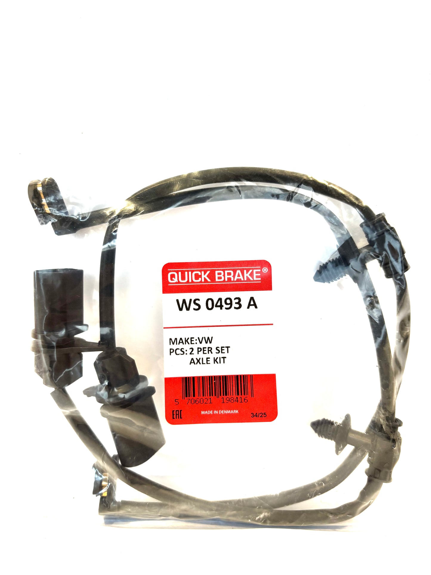 VAG Audi WS 0493 A - Warning Contact, brake pad wear, front OE: 8W0 615 121E